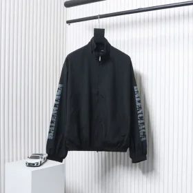 Balenciaga Track Jacket With Blurred Letter Print