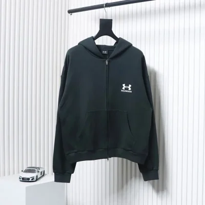 Balenciaga Co-branded Embroidered Zip Hoodie - etkick reps au