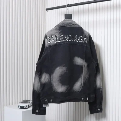 Balenciaga Graffiti Denim Jacket - etkick reps au