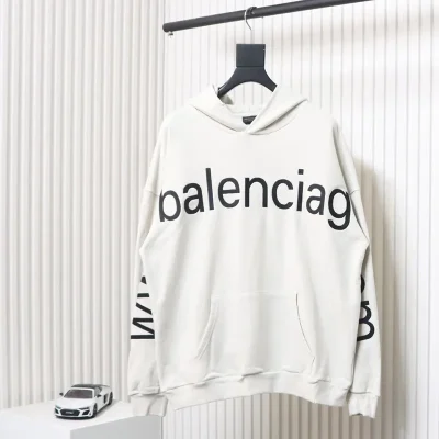 Balenciaga Hoodie With Logo On Chest And Arms - etkick reps au