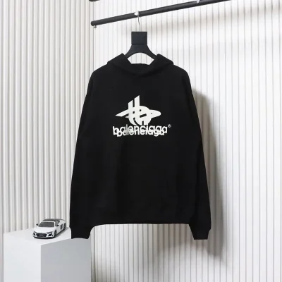 Balenciaga Hoodie With Overlapping Logo - etkick reps au