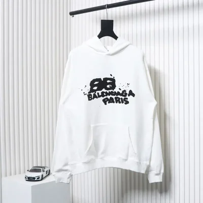 Balenciaga Kapuzenpullover mit HAND-Graffiti-Motiv - etkick reps au