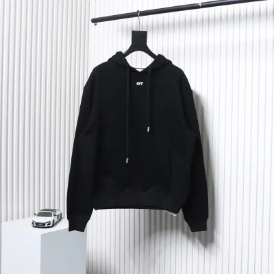 Off-White Hoodie With Embroidered Logo - etkick reps au