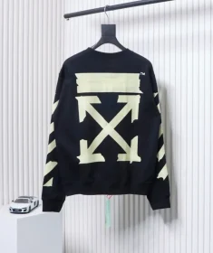 Off-White Yellow Sweatshirt with Tape Arrows Print