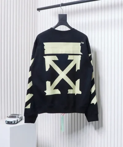 Off-White Yellow Sweatshirt with Tape Arrows Print - etkick reps au