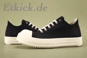 RICK OWENS DRKSHDW Denim Low-Top Sneakers Black Milk