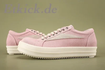 Rick Owens DRKSHDW EDFU Vintage Sneakers Washed Pink Pearl Milk - etkick reps au