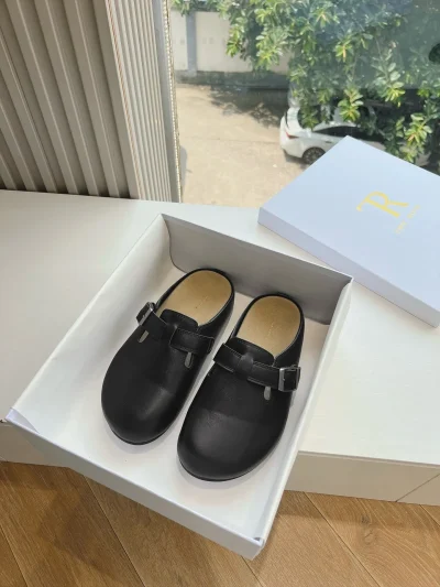 Suede Slippers In Black Top Version - etkick reps au