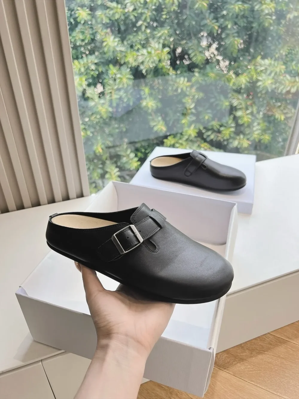 Suede Slippers In Black Top Version - etkick reps au