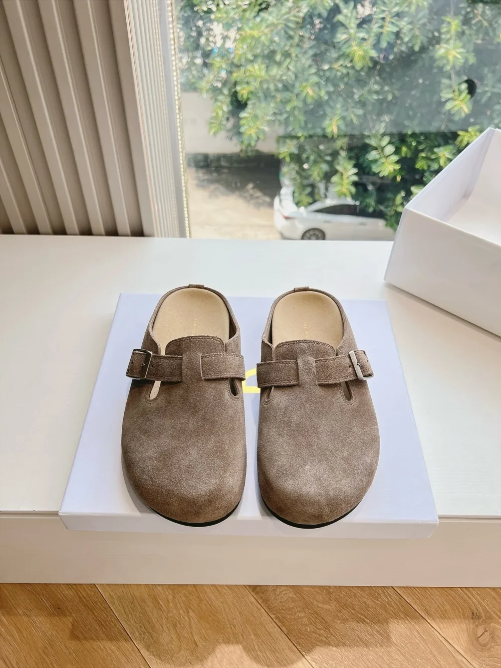 The Range Of Suede Slipper Top Version In Coffee Color - etkick reps au