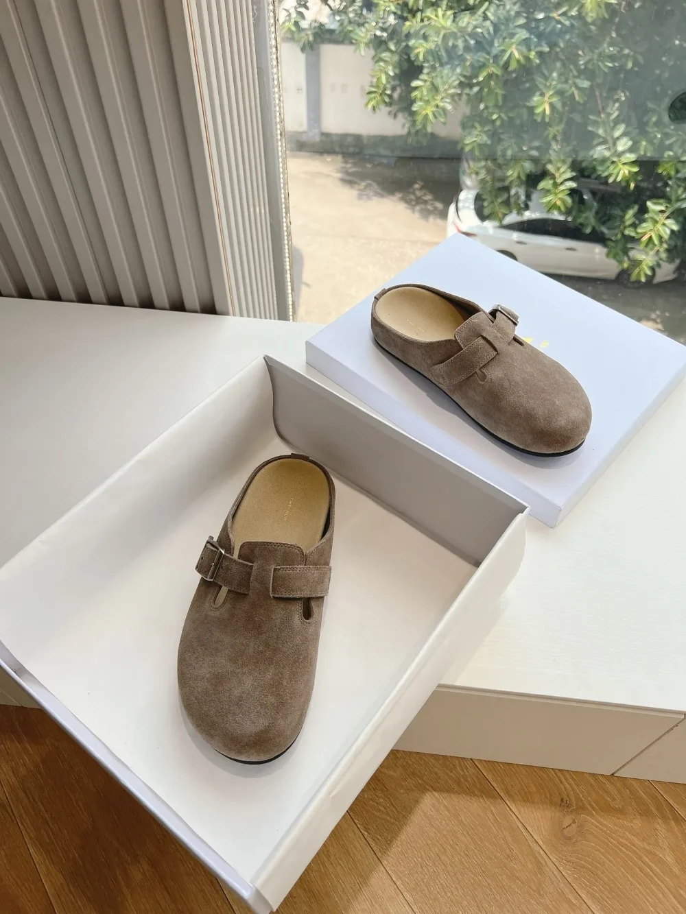 The Range Of Suede Slipper Top Version In Coffee Color - etkick reps au