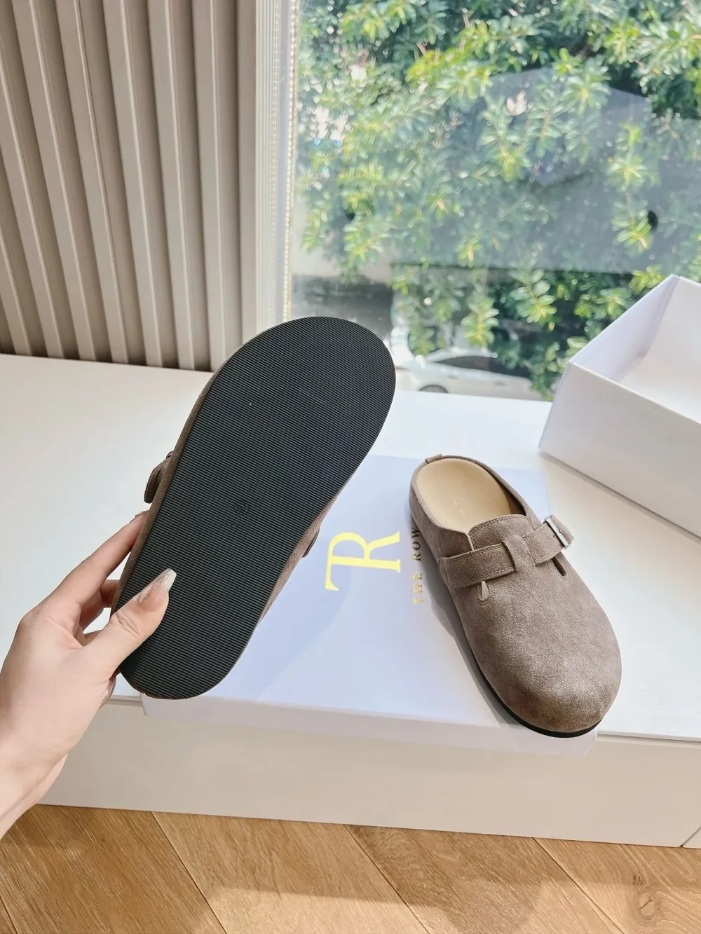 The Range Of Suede Slipper Top Version In Coffee Color - etkick reps au