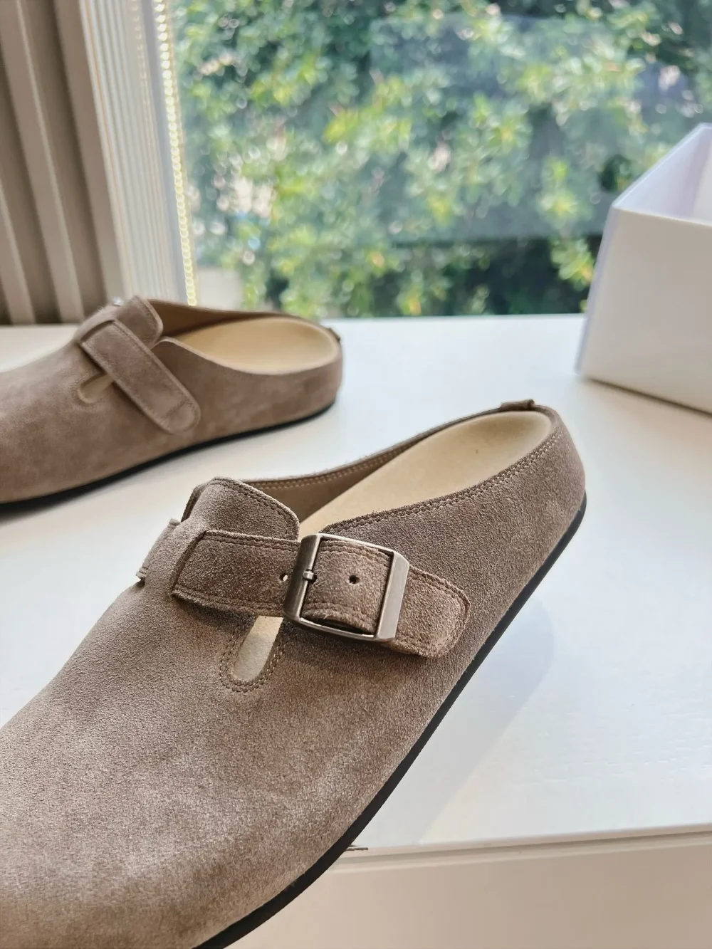 The Range Of Suede Slipper Top Version In Coffee Color - etkick reps au