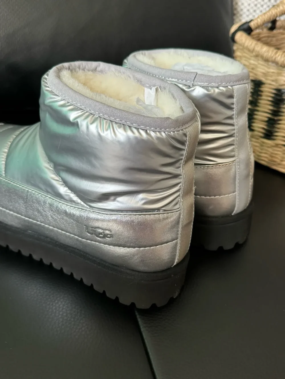 Ugg Caterpillar Down Boots Silver - etkick reps au