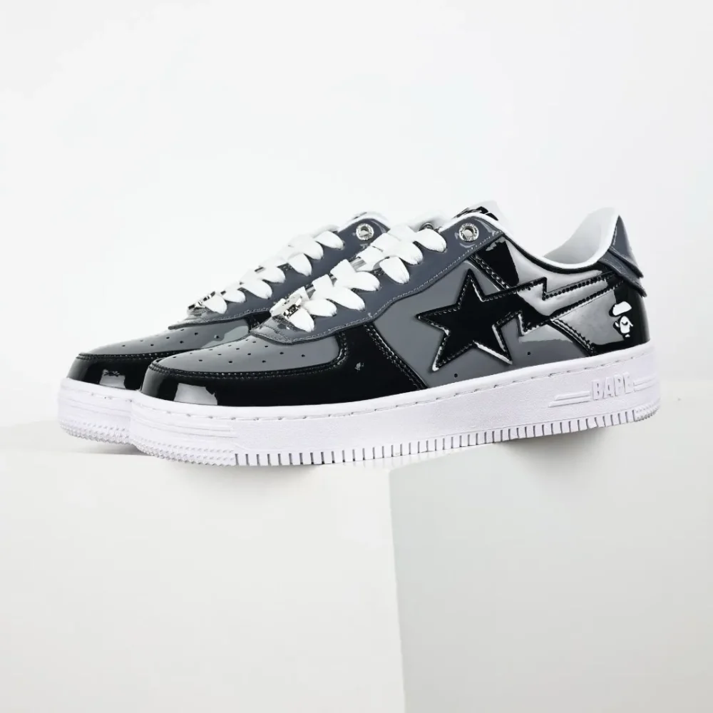 A BATHING APE STA Fashion Sneakers Black and Grey - etkick reps au