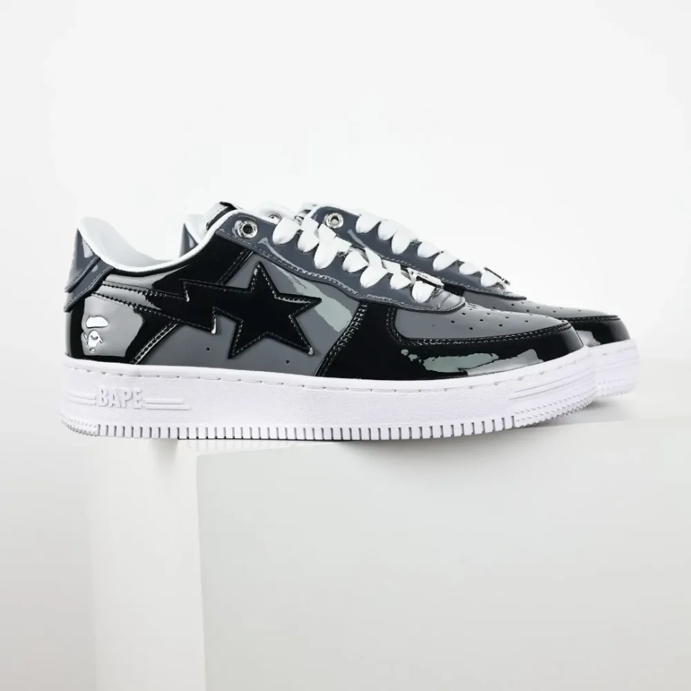 A BATHING APE STA Fashion Sneakers Black and Grey - etkick reps au