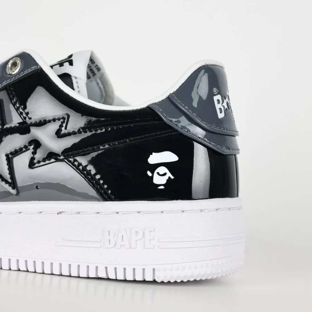 A BATHING APE STA Fashion Sneakers Black and Grey - etkick reps au