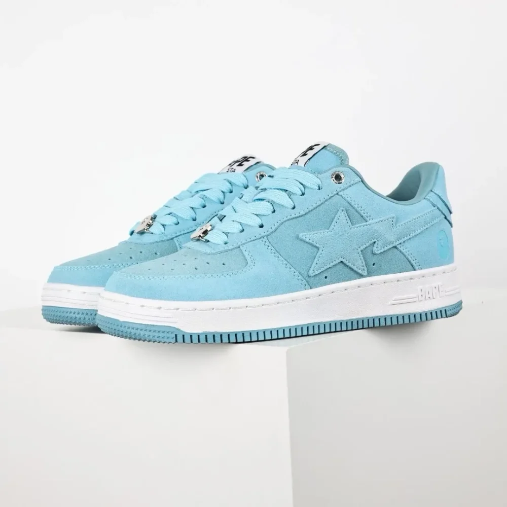 A BATHING APE STA Fashion Sneakers Blue Faux Fur - etkick reps au