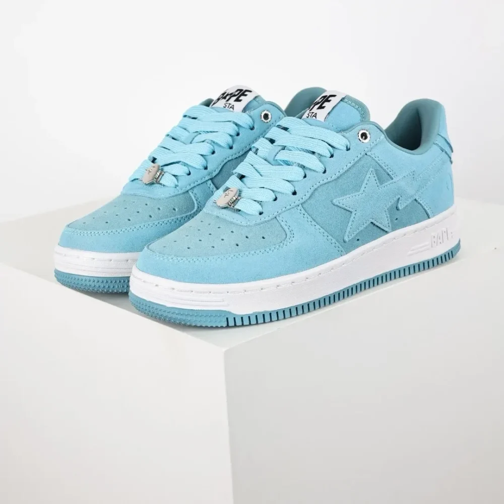 A BATHING APE STA Fashion Sneakers Blue Faux Fur - etkick reps au