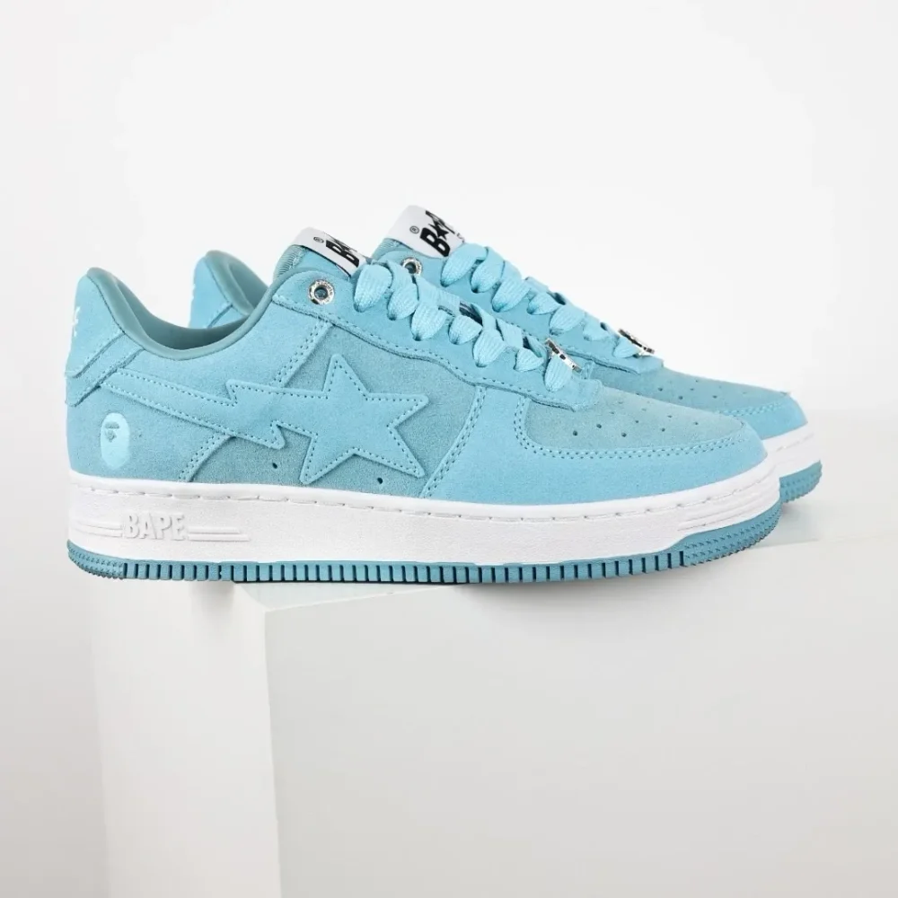 A BATHING APE STA Fashion Sneakers Blue Faux Fur - etkick reps au