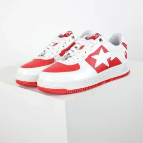 A BATHING APE STA SUEDE HEEL - WHITE