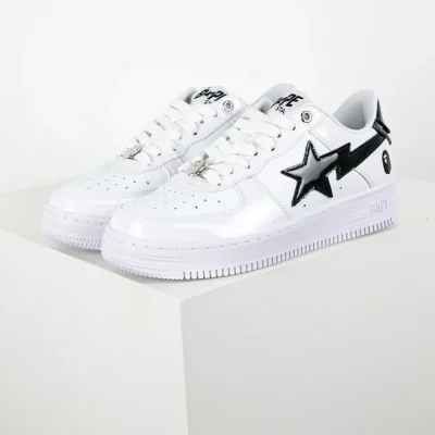 A BATHING APE STA Sneakers in White and Black - etkick reps au