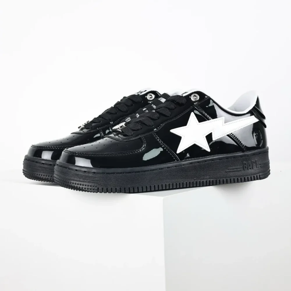 A BATHING APE STA sneakers with black mirror and white hook - etkick reps au