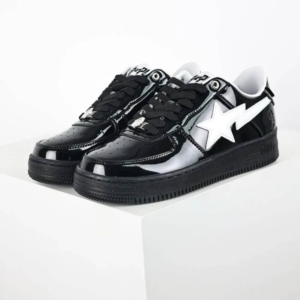 A BATHING APE STA sneakers with black mirror and white hook - etkick reps au