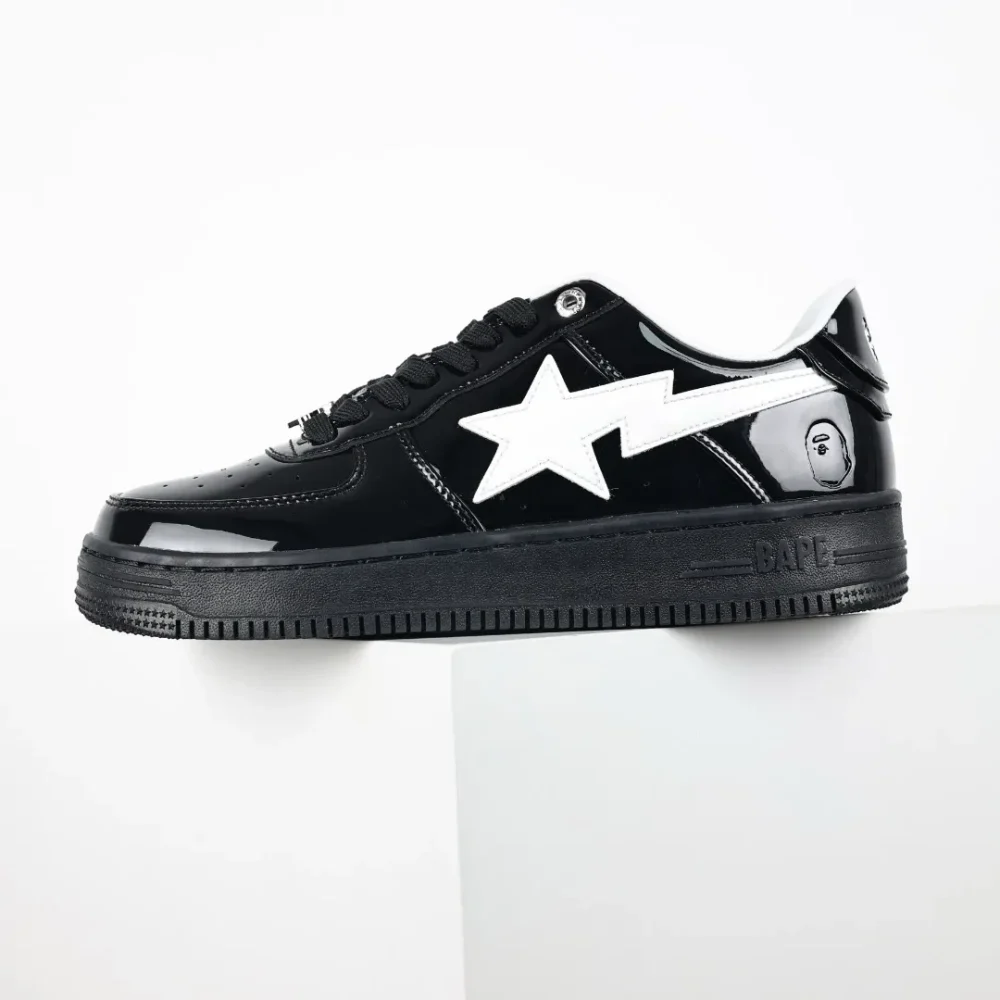 A BATHING APE STA sneakers with black mirror and white hook - etkick reps au