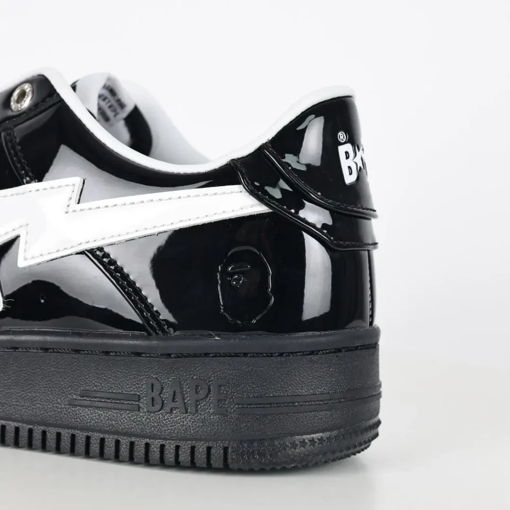 A BATHING APE STA sneakers with black mirror and white hook - etkick reps au