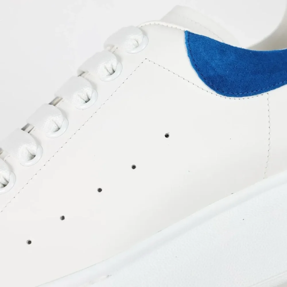 Alexander McQueen Oversized Leather Sneakers Blue/White - etkick reps au