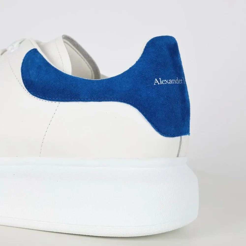 Alexander McQueen Oversized Leather Sneakers Blue/White - etkick reps au