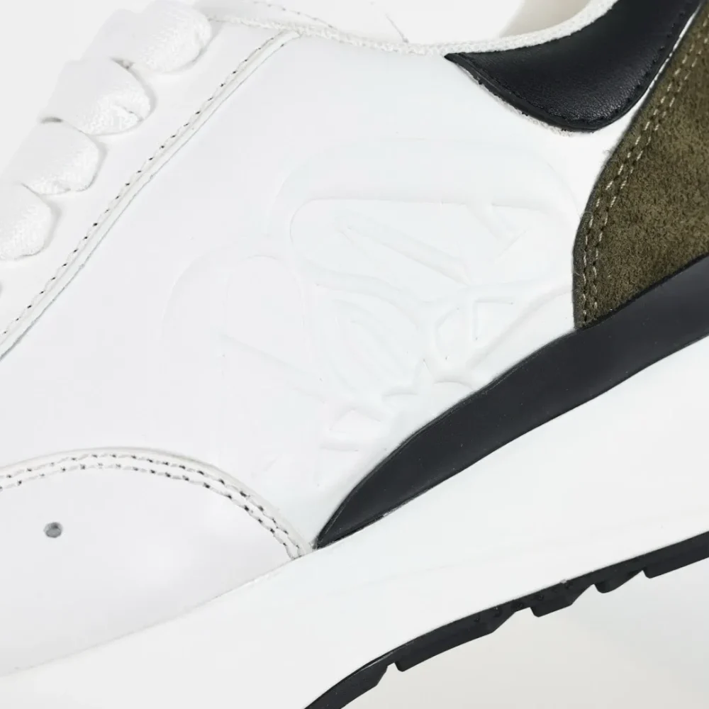 Alexander McQueen Sprint Runner Sneaker White Brown and Black - etkick reps au