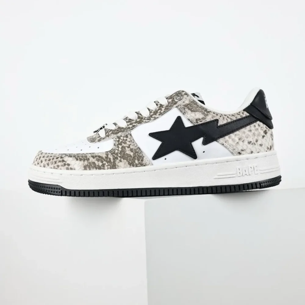 BATHING APE STA fashionable sneakers with white snake pattern - etkick reps au