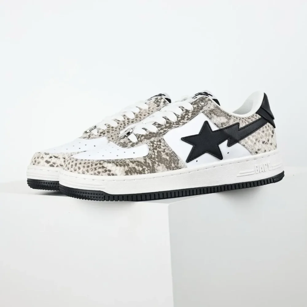 BATHING APE STA fashionable sneakers with white snake pattern - etkick reps au