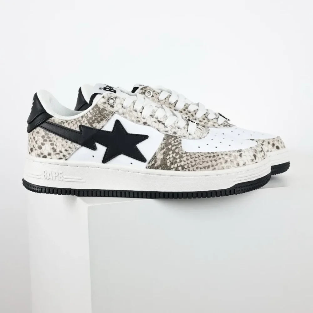 BATHING APE STA fashionable sneakers with white snake pattern - etkick reps au