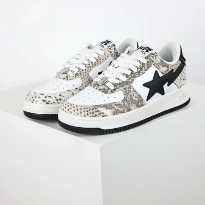 BATHING APE STA fashionable sneakers with white snake pattern - etkick reps au