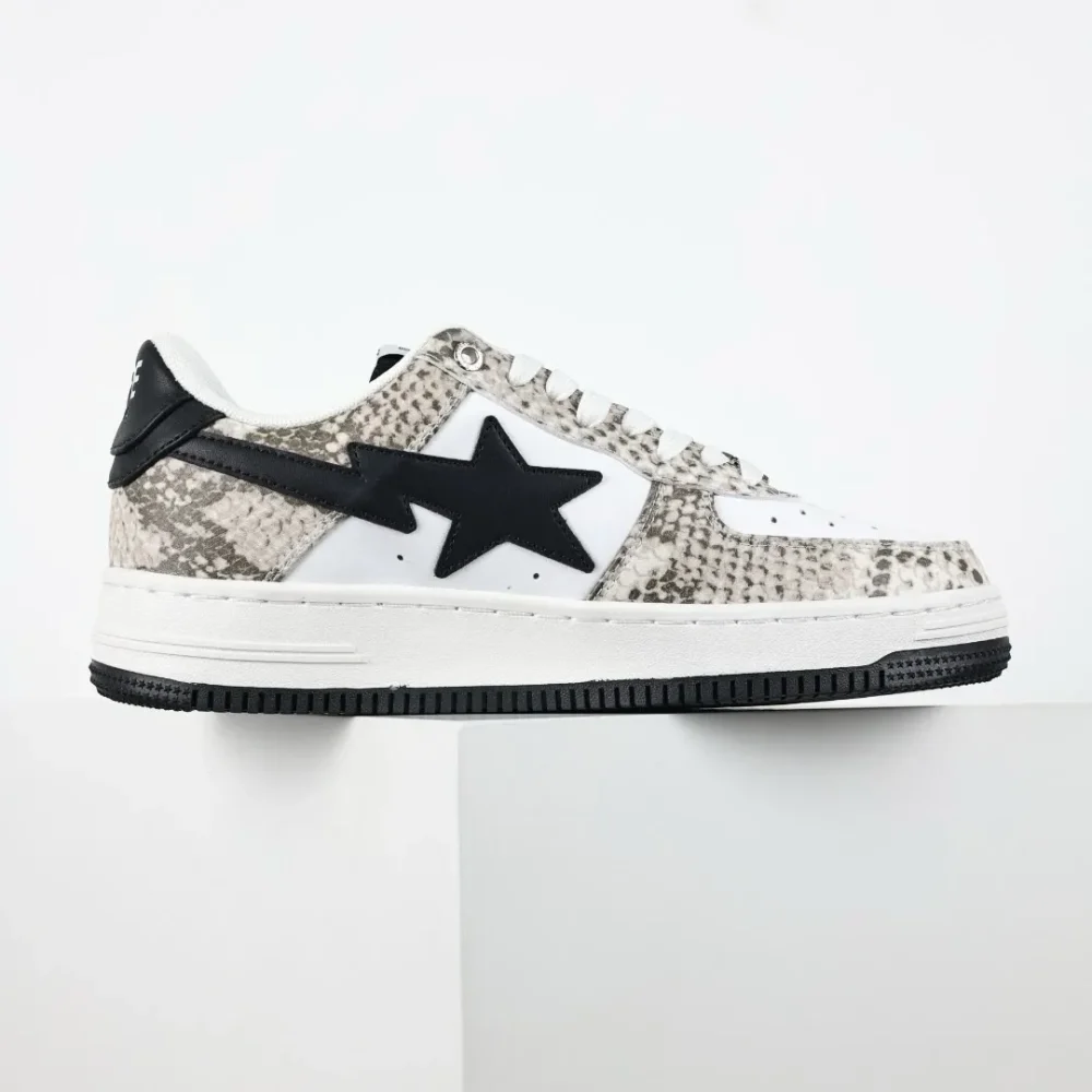 BATHING APE STA fashionable sneakers with white snake pattern - etkick reps au