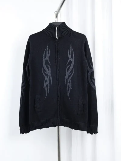 Balenciaga Flame Totem Print Cardigan - etkick reps au