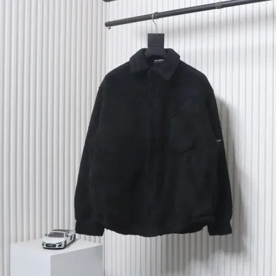 Balenciaga Lambswool-Cotton Shirt Jacket - etkick reps au