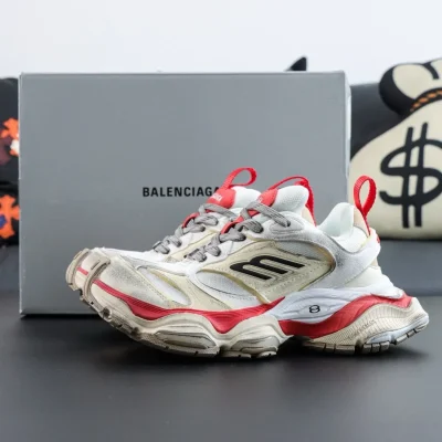 Balenciaga Men’S Cargo Sneakers In Beige/Grey/Red - etkick reps au