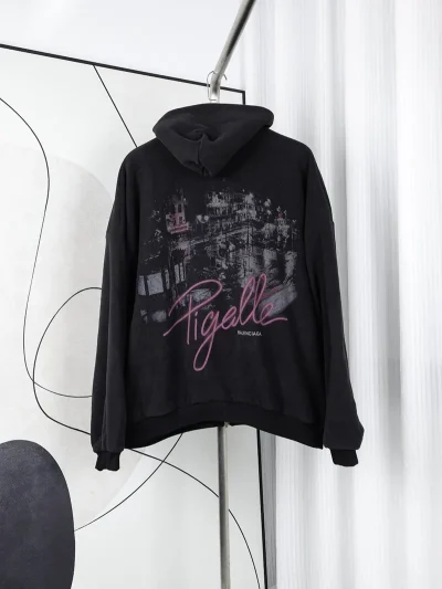 Balenciaga Paris Night View Polar Fleece Hoodie - etkick reps au