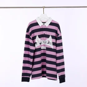 Buy Sp5der T/F Patch Rugby Shirt Pink/Navy