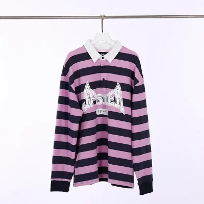 Buy Sp5der T/F Patch Rugby Shirt Pink/Navy - etkick reps au