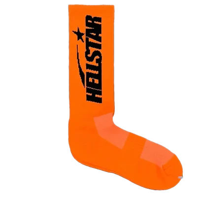 Hellstar Logo Orange Socks - etkick reps au