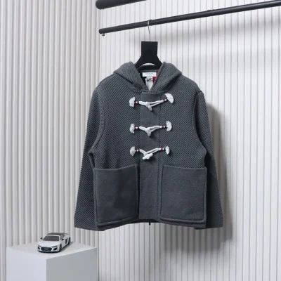 Tb Hooded Jacket With Horn Buttons - etkick reps au