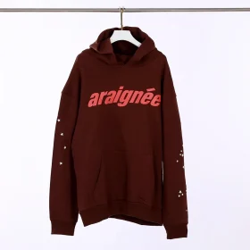 Top version Sp5der Araignee Hoodie Brown