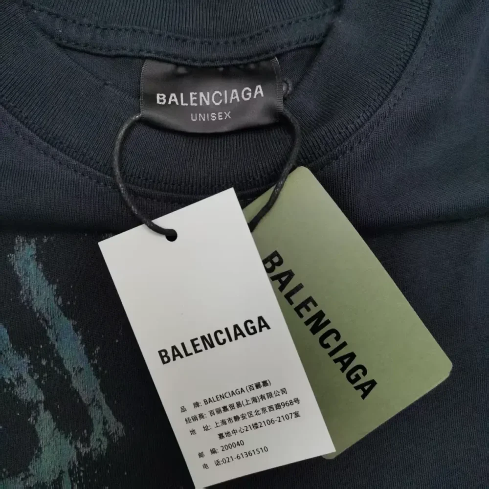 Balenciaga Autumn Distressed Direct Injection Short Sleeve T-Shirt - etkick reps au