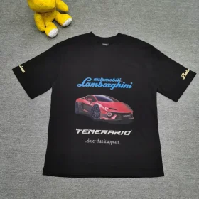 Balenciaga X Lamborghini Printed Short Sleeved Direct Injection T-Shirt