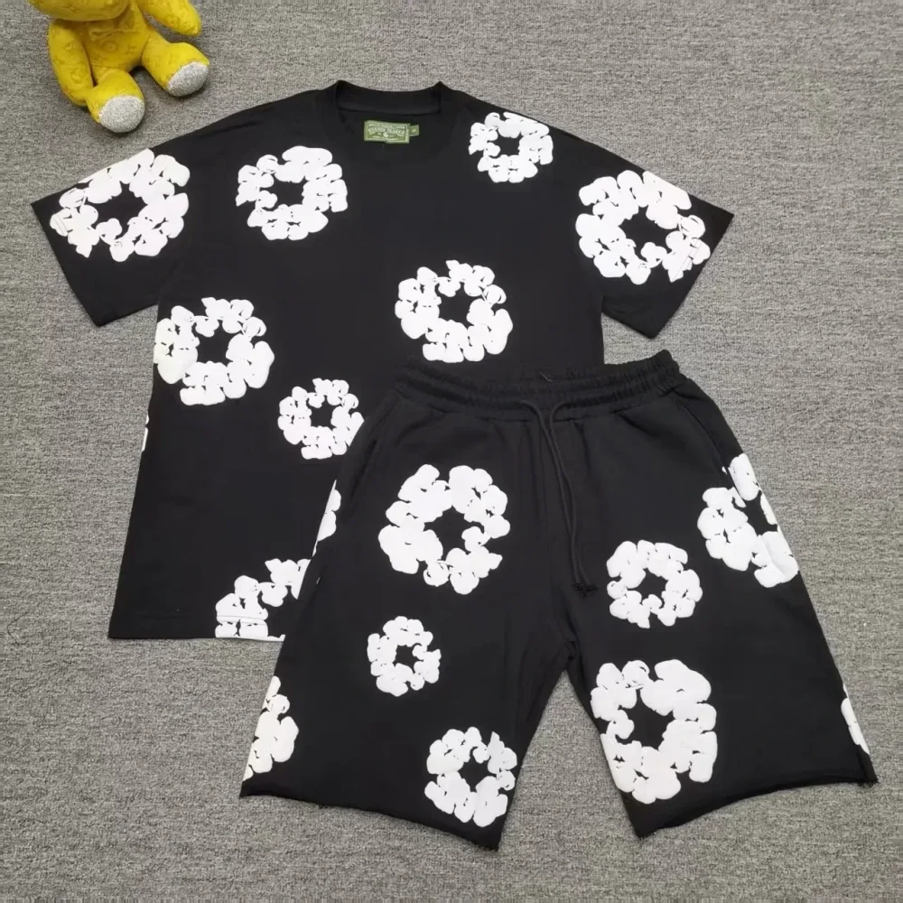 Cactus Denim Tear Wreath Sweatpants Foam Shorts - etkick reps au